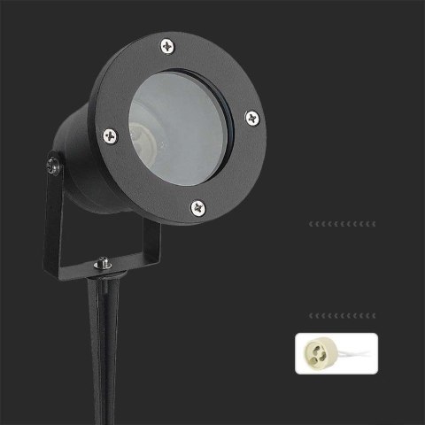 Oprawa Gruntowa Ogrodowa Wbijana Aluminium GU10 Czarna IP65 V-TAC VT-7701 3 Lata Gwarancji Oprawa Gruntowa Ogrodowa Wbijana Aluminium GU10 Czarna IP65 V-TAC VT-7701 3 Lata Gwarancji