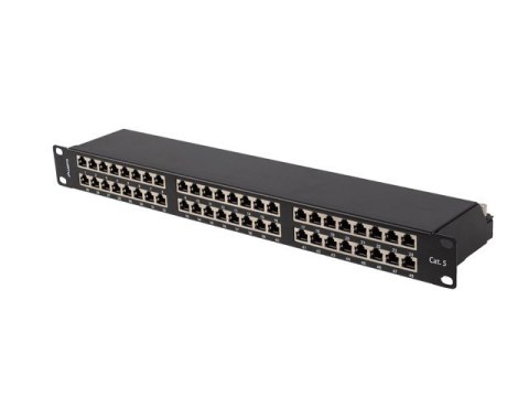 PATCH PANEL 48 PORT 1U 19" KAT.5E FTP EKRANOWANY CZARNY LANBERG PATCH PANEL 48 PORT 1U 19" KAT.5E FTP EKRANOWANY CZARNY LANBERG