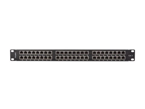 PATCH PANEL 48 PORT 1U 19" KAT.5E FTP EKRANOWANY CZARNY LANBERG PATCH PANEL 48 PORT 1U 19" KAT.5E FTP EKRANOWANY CZARNY LANBERG