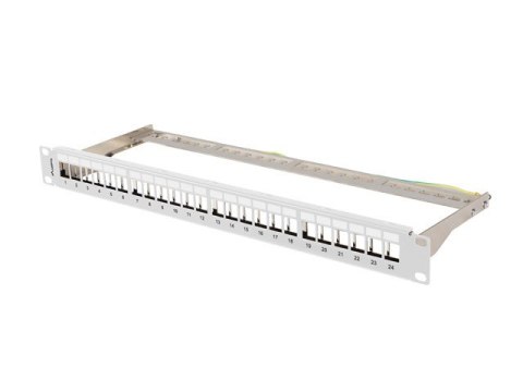 PATCH PANEL PUSTY 24 PORT 1U 19" FTP DO MODUŁÓW KEYSTONE SZARY LANBERG PATCH PANEL PUSTY 24 PORT 1U 19" FTP DO MODUŁÓW KEYSTONE SZARY LANBERG