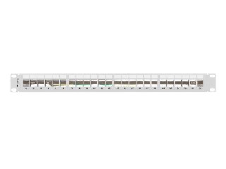 PATCH PANEL PUSTY 24 PORT 1U 19" FTP DO MODUŁÓW KEYSTONE SZARY LANBERG