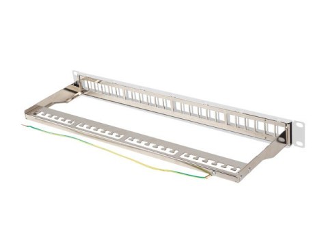 PATCH PANEL PUSTY 24 PORT 1U 19" FTP DO MODUŁÓW KEYSTONE SZARY LANBERG PATCH PANEL PUSTY 24 PORT 1U 19" FTP DO MODUŁÓW KEYSTONE SZARY LANBERG