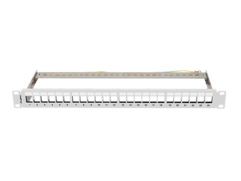 PATCH PANEL PUSTY 24 PORT 1U 19" FTP DO MODUŁÓW KEYSTONE SZARY LANBERG PATCH PANEL PUSTY 24 PORT 1U 19" FTP DO MODUŁÓW KEYSTONE SZARY LANBERG