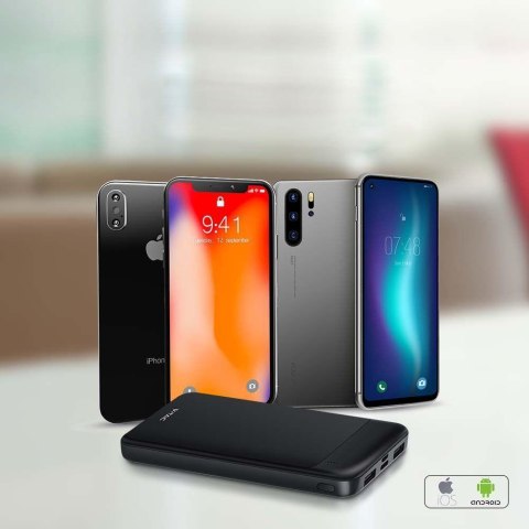 Power Bank V-TAC 10000mAh Czarny 2xUSB Type C SZYBKI 22,5W V-TAC VT-10005-B Power Bank V-TAC 10000mAh Czarny 2xUSB Type C SZYBKI 22,5W V-TAC VT-10005-B