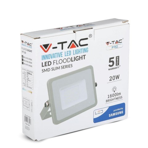 Projektor LED V-TAC 20W SAMSUNG CHIP Szary VT-20-G 4000K 1600lm 5 Lat Gwarancji Projektor LED V-TAC 20W SAMSUNG CHIP Szary VT-20-G 4000K 1600lm 5 Lat Gwarancji