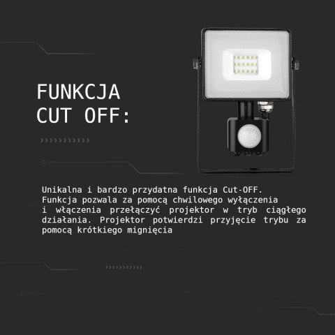 Projektor LED V-TAC 50W SAMSUNG CHIP Czujnik Ruchu Funkcja Cut-OFF Biały VT-50-S-W 3000K 4000lm 5 Lat Gwarancji Projektor LED V-TAC 50W SAMSUNG CHIP Czujnik Ruchu Funkcja Cut-OFF Biały VT-50-S-W 3000K 4000lm 5 Lat Gwarancji