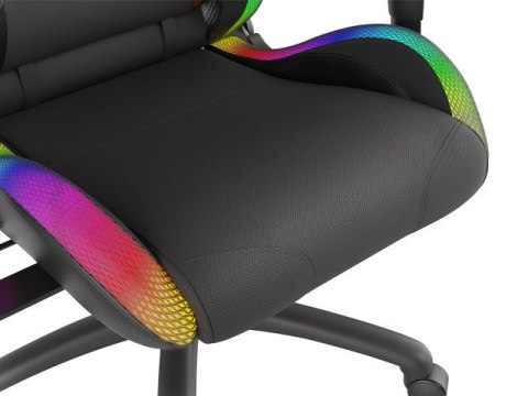 FOTEL GAMINGOWY GENESIS TRIT 500 RGB PODŚWIETLENIE CZARNY (PO TESTACH)