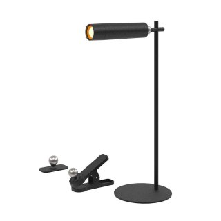 Lampka Biurkowa V-TAC 4w1 37cm Kinkiet Klips Latarka 3W LED Czarna VT-7413 4000K 300lm