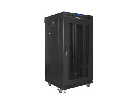SZAFA INSTALACYJNA RACK STOJĄCA 19" 22U 600X600 CZARNA DRZWI PERFOROWANE LCD LANBERG (FLAT PACK) V2 SZAFA INSTALACYJNA RACK STOJĄCA 19" 22U 600X600 CZARNA DRZWI PERFOROWANE LCD LANBERG (FLAT PACK) V2