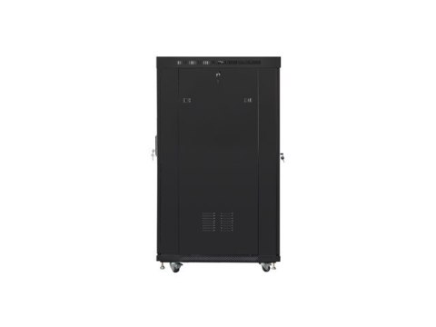 SZAFA INSTALACYJNA RACK STOJĄCA 19" 22U 800X1000 CZARNA DRZWI PERFOROWANE LCD LANBERG (FLAT PACK) V2 SZAFA INSTALACYJNA RACK STOJĄCA 19" 22U 800X1000 CZARNA DRZWI PERFOROWANE LCD LANBERG (FLAT PACK) V2