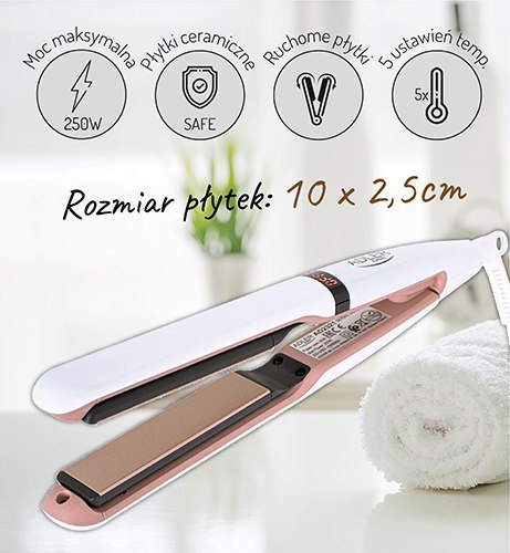Adler Prostownica - ceramiczna z kontrolą temperatury