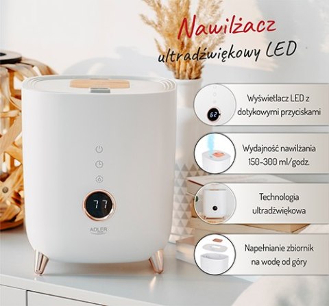 Adler Nawilżacz ultradźwiękowy LED