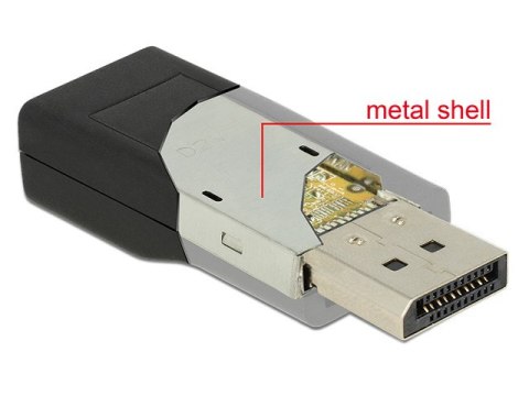 ADAPTER DISPLAYPORT(M) 1.2->HDMI(F) PASYWNY CZARNY DELOCK