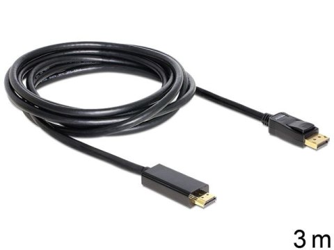 KABEL DISPLAYPORT(M) V1.1->HDMI(M) 3M CZARNY GOLD DELOCK KABEL DISPLAYPORT(M) V1.1->HDMI(M) 3M CZARNY GOLD DELOCK