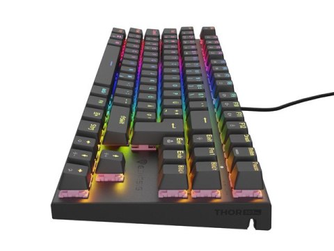 KLAWIATURA DLA GRACZY GENESIS THOR 303 TKL DE PODŚWIETLENIE RGB MECHANICZNA SILENT SWITCH CZARNA HOT KLAWIATURA DLA GRACZY GENESIS THOR 303 TKL DE PODŚWIETLENIE RGB MECHANICZNA SILENT SWITCH CZARNA HOT