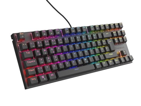 KLAWIATURA DLA GRACZY GENESIS THOR 303 TKL DE PODŚWIETLENIE RGB MECHANICZNA SILENT SWITCH CZARNA HOT KLAWIATURA DLA GRACZY GENESIS THOR 303 TKL DE PODŚWIETLENIE RGB MECHANICZNA SILENT SWITCH CZARNA HOT