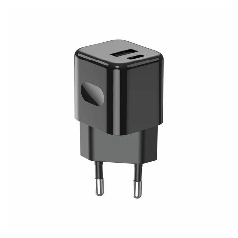 Ładowarka USB V-TAC SZYBKA 20W Czarna MINI Dual USB Type-A Type-C VT-5320-B Ładowarka USB V-TAC SZYBKA 20W Czarna MINI Dual USB Type-A Type-C VT-5320-B