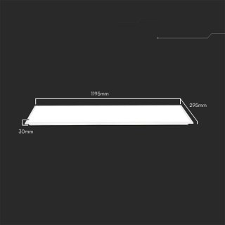 Panel LED V-TAC 40W 1200x300 LED Backlight 30mm 120Lm/W VT-61140 4000K 4800lm