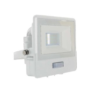 Projektor LED V-TAC 10W SAMSUNG CHIP Czujnik Ruchu Biały Z MUFĄ VT-118S 4000K 735lm 5 Lat Gwarancji