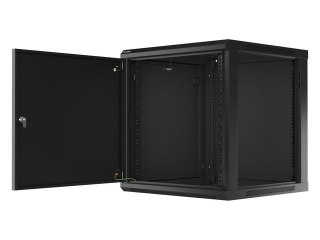 SZAFA INSTALACYJNA RACK WISZĄCA 19" 12U 600X600 CZARNA DRZWI METALOWE LANBER (USZKODZONE OPAKOWANIE)