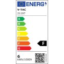 Żarówka LED V-TAC SAMSUNG CHIP 6W GU10 38st Ściemnialna VT-227 6500K 445lm 5 Lat Gwarancji