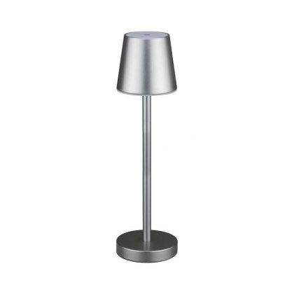 Lampka Biurkowa Nocna V-TAC 3W LED 39cm Ładowanie Ściemnianie Szara VT-7703 4000K 70lm