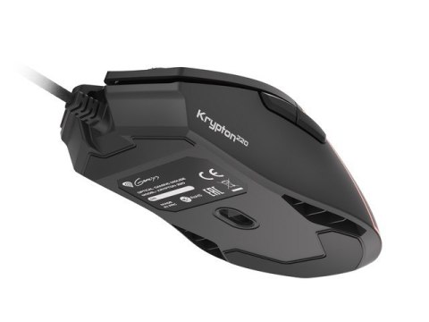 MYSZ DLA GRACZY GENESIS KRYPTON 220 6400DPI RGB CZARNA GAMINGOWA PROGRAMOWALNA (PO TESTACH)