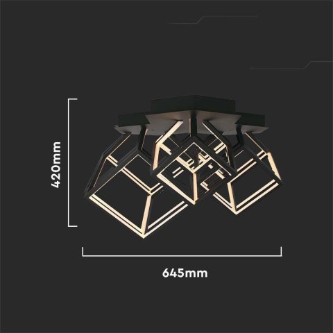 Oprawa Sufitowa V-TAC 46W LED Czarna VT-7921 3000K 4900lm