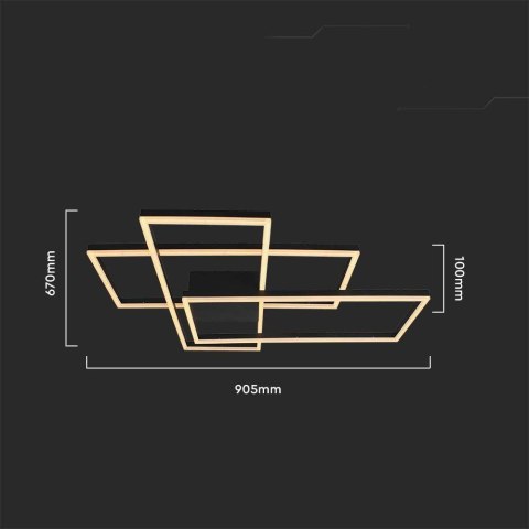 Oprawa Sufitowa V-TAC LED 47W Czarna VT-7926 3000K 5010lm