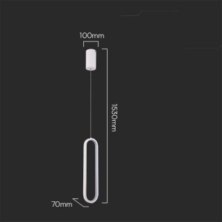 Oprawa Zwieszana V-TAC 13W LED Biała VT-7829 4000K 1500lm