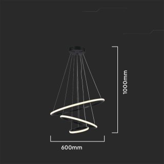 Oprawa Zwieszana V-TAC 32W LED Czarna VT-7816 3000K 3880lm