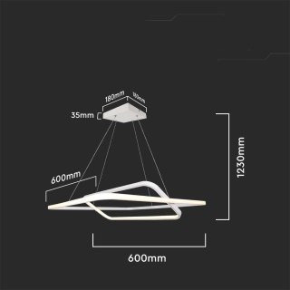 Oprawa Zwieszana V-TAC 48W LED Ściemnialna Biała VT-7909 4000K 5150lm