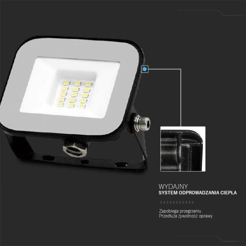 Projektor LED V-TAC 10W SAMSUNG CHIP PRO-S Czarny VT-44010 6500K 735lm Projektor LED V-TAC 10W SAMSUNG CHIP PRO-S Czarny VT-44010 6500K 735lm