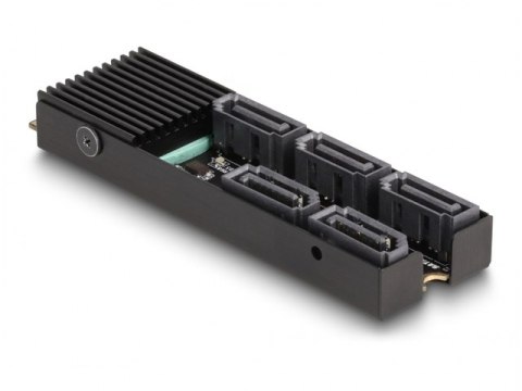 ADAPTER M.2 KEY B+M (M)->5X SATA Z RADIATOREM DELOCK ADAPTER M.2 KEY B+M (M)->5X SATA Z RADIATOREM DELOCK