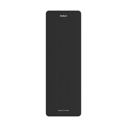 Mata gimnastyczna do ćwiczeń joga, pilates, fitness, 183x61cm, grubość 1.5cm, materiał NBR, czarna, REBEL ACTIVE Mata gimnastyczna do ćwiczeń joga, pilates, fitness, 183x61cm, grubość 1.5cm, materiał NBR, czarna, REBEL ACTIVE