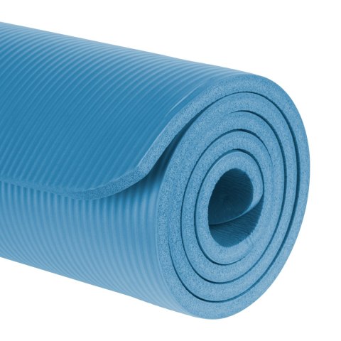 Mata gimnastyczna do ćwiczeń joga, pilates, fitness, 183x61cm, grubość 1.5cm, materiał NBR, niebieska, REBEL ACTIVE Mata gimnastyczna do ćwiczeń joga, pilates, fitness, 183x61cm, grubość 1.5cm, materiał NBR, niebieska, REBEL ACTIVE