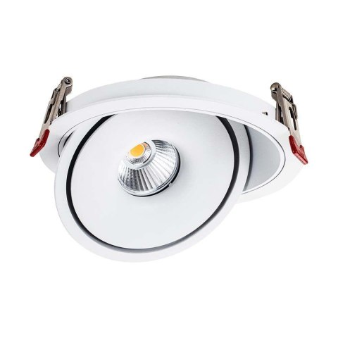 Oprawa V-TAC LED Uchylny Downlight 12W LED COB CRI90+ CCT Biała VT-2512 3000K-4000K-6400K 785lm