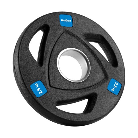 Obciążenie żeliwne olimpijskie gumowane zestaw 30kg ( 8x1.25kg + 4x2.5kg + 2x5kg ), otwór 51mm , REBEL ACTIVE