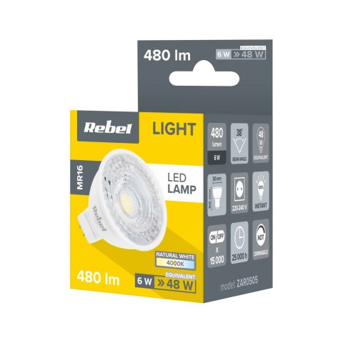 Lampa LED Rebel MR16, 6W, 4000K 230V Lampa LED Rebel MR16, 6W, 4000K 230V