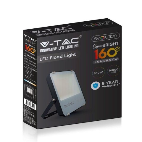 Projektor LED V-TAC 100W Czarny EVOLUTION 160Lm/W VT-49161 6400K 16000lm 5 Lat Gwarancji Projektor LED V-TAC 100W Czarny EVOLUTION 160Lm/W VT-49161 6400K 16000lm 5 Lat Gwarancji