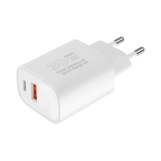 Ładowarka sieciowa Kruger&Matz GaN dual USB z funkcją Power Delivery i Quick Charge