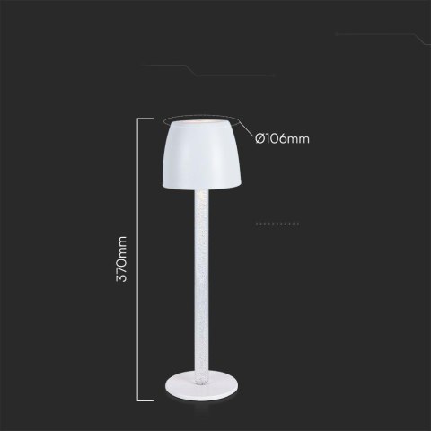 Lampka Biurkowa Nocna V-TAC 3W LED Ładowanie Ściemnianie Biała VT-7576 3000K 310lm