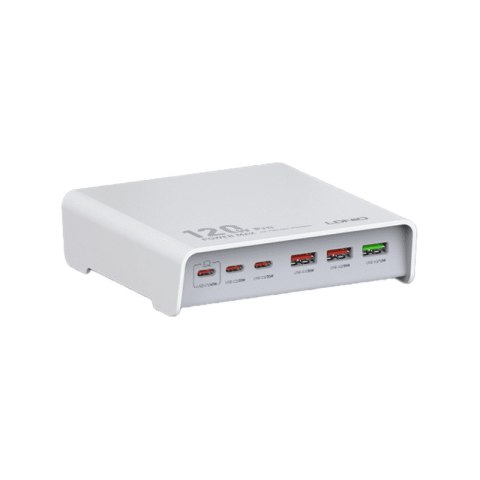Ładowarka 120W 6 portów USB A i C Ldnio Q605 white Ładowarka 120W 6 portów USB A i C Ldnio Q605 white
