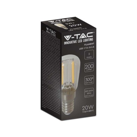 Żarówka LED V-TAC 2W Filament E14 ST26 VT-1952 4000K 200lm Żarówka LED V-TAC 2W Filament E14 ST26 VT-1952 4000K 200lm
