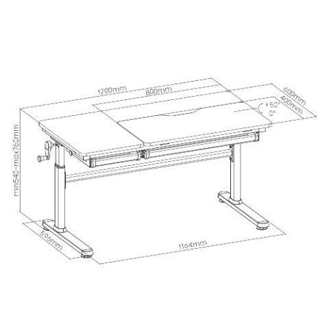 Biurko regulowane Spacetronik XD SPE-X104WP 120x60 SPACETRONIK