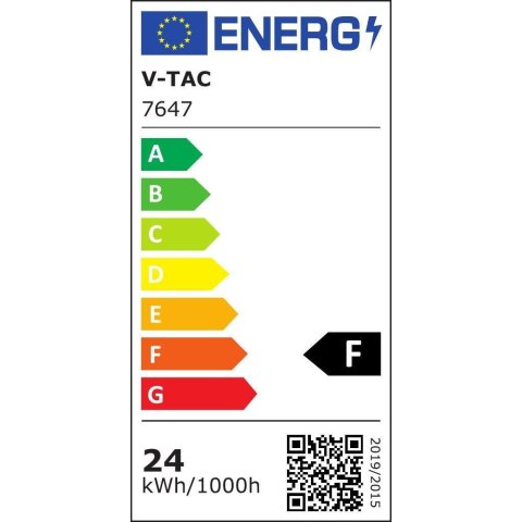 Plafon V-TAC 24W LED Kwadrat IP44 30x30cm Czarny VT-8624B-SQ 6500K 2400lm