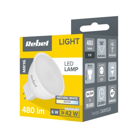 Lampa LED Rebel 6W, MR16, 4000K, 12V Lampa LED Rebel 6W, MR16, 4000K, 12V