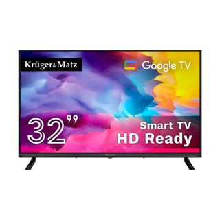 Telewizor Kruger&Matz 32" HD Google TV, DVB-T2/S2/T/C H.265 HEVC