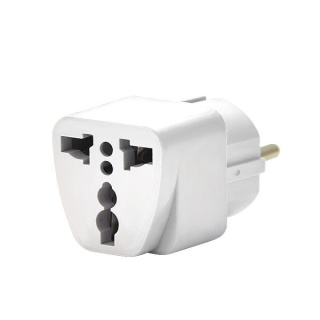 Adapter podróżny przejście wtyk PL gniazdo USA UK biały 10A 230V