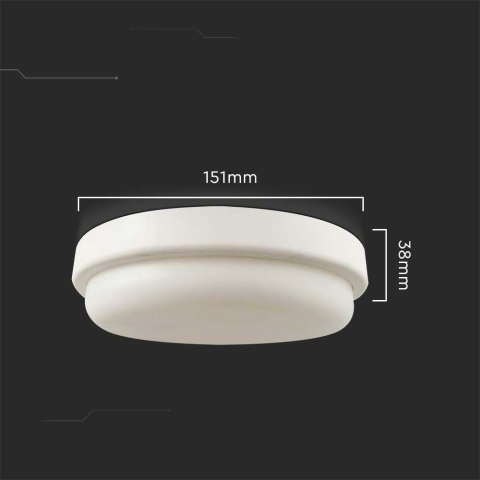 Plafon V-TAC 12W LED Okrągły 151x38mm IP54 VT-8095 6500K 1160lm